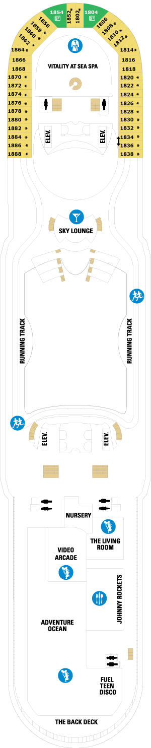 Mariner of the Seas Deck 12 deck plan