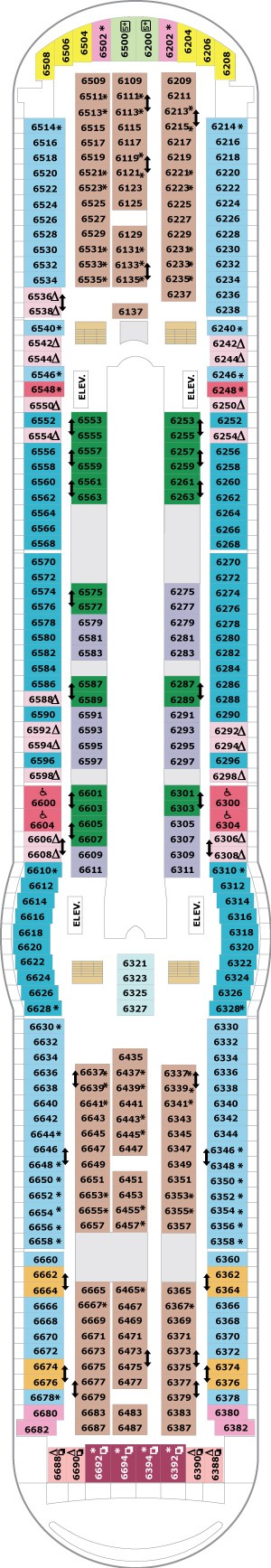 Mariner of the Seas Deck 6 deck plan