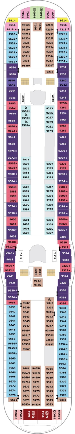 Mariner of the Seas Deck 9 deck plan