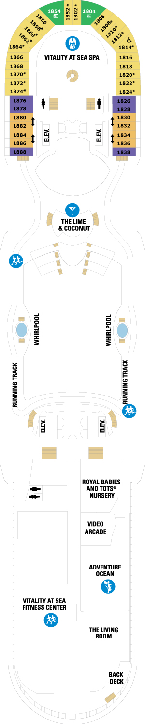 Navigator of the Seas Deck 12 deck plan