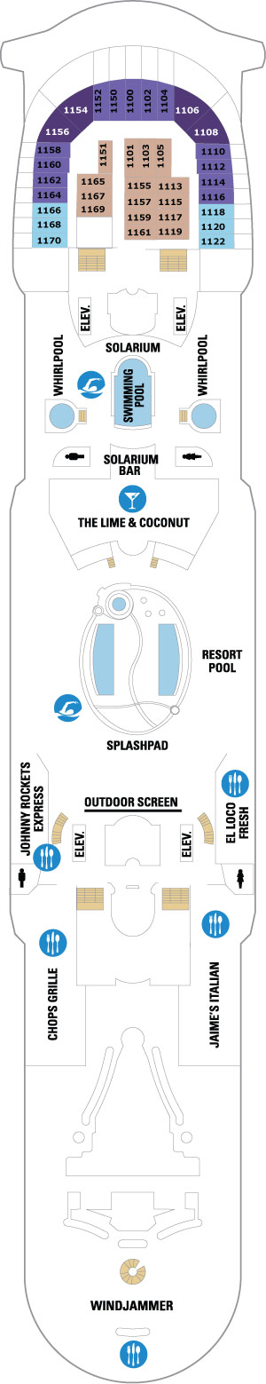 Navigator of the Seas Deck 11 deck plan