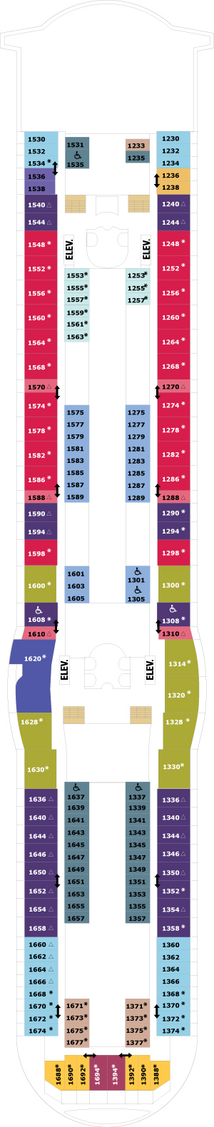 Navigator of the Seas Deck 10 deck plan