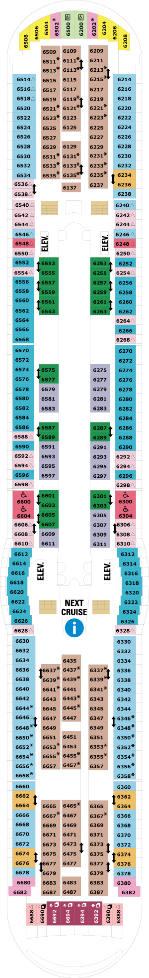 Navigator of the Seas Deck 6 deck plan
