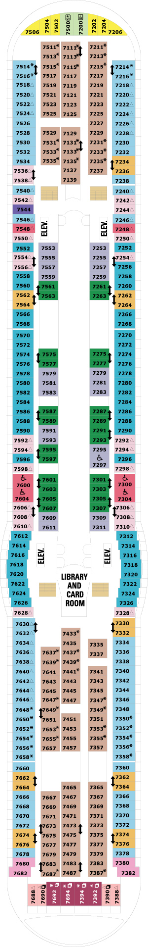 Navigator of the Seas Deck 7 deck plan
