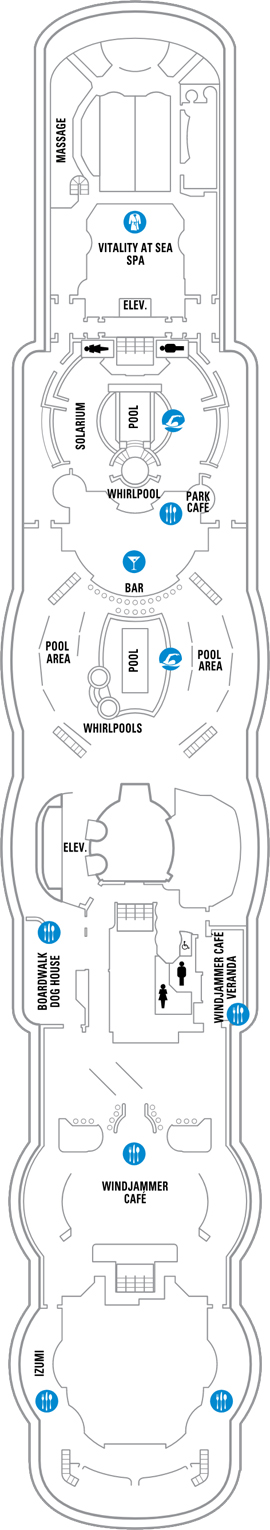 Radiance of the Seas Deck 11 deck plan