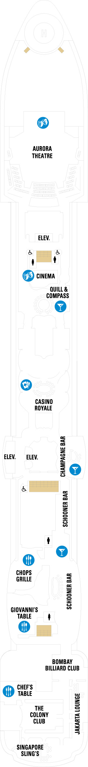 Radiance of the Seas Deck 6 deck plan