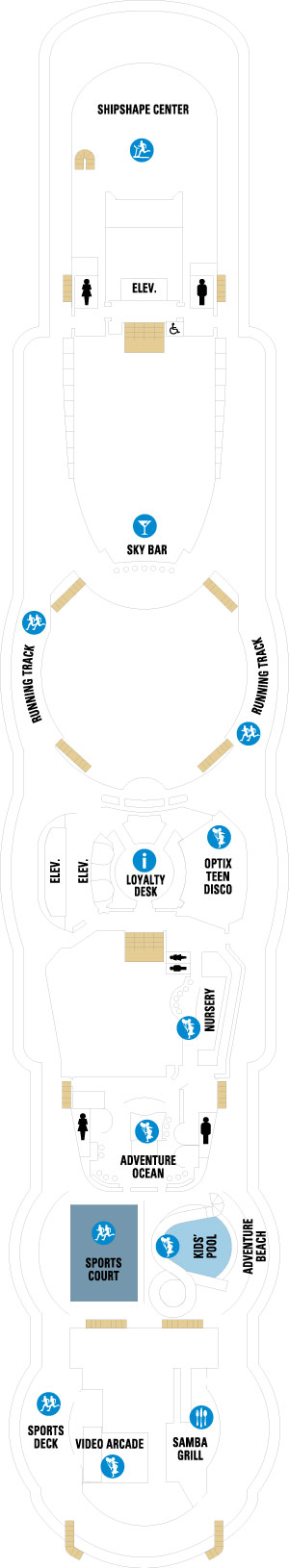 Radiance of the Seas Deck 12 deck plan