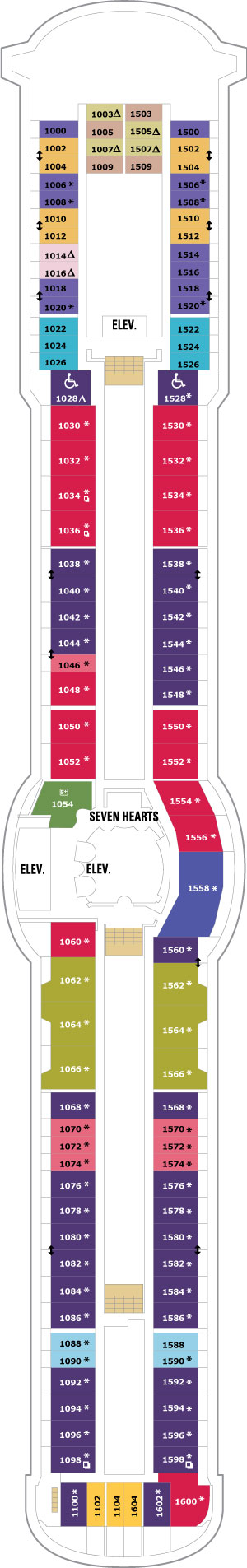 Radiance of the Seas Deck 10 deck plan