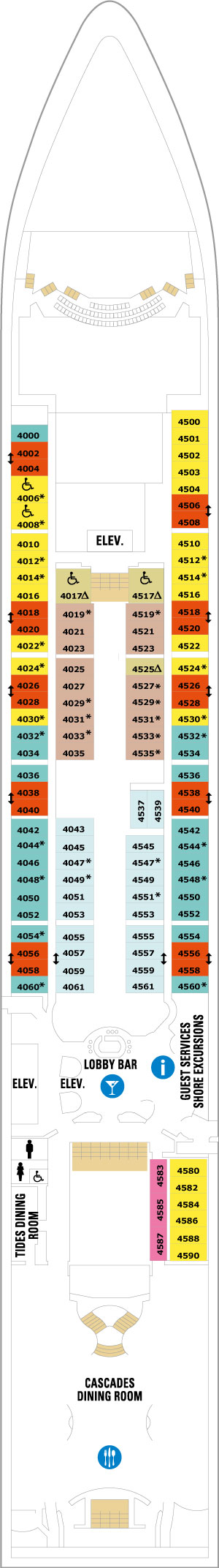 Radiance of the Seas Deck 4 deck plan