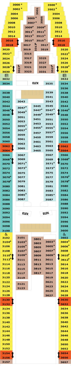 Rhapsody of the Seas Deck 3 deck plan