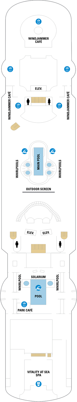Rhapsody of the Seas Deck 9 deck plan