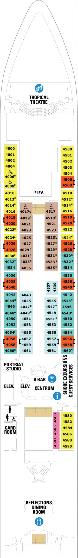 Ultimate World Cruise Deck 4 deck plan