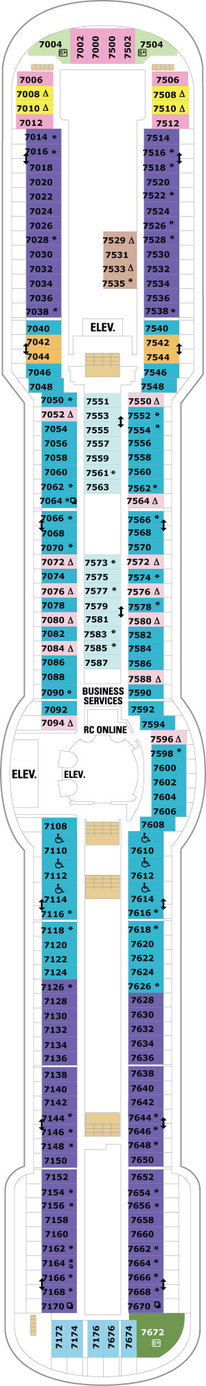 Ultimate World Cruise Deck 7 deck plan