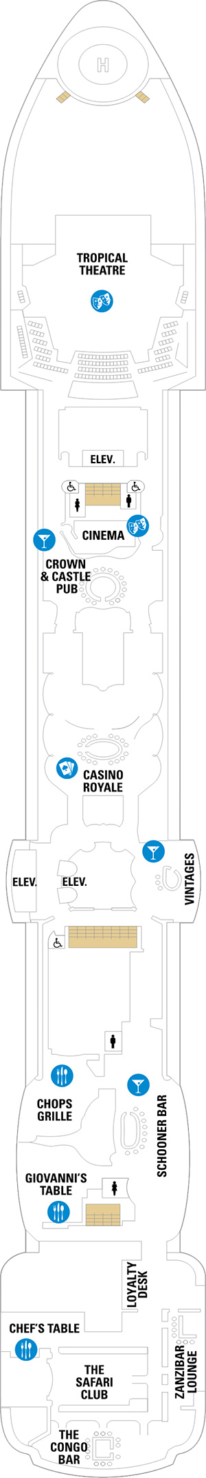 Ultimate World Cruise Deck 6 deck plan