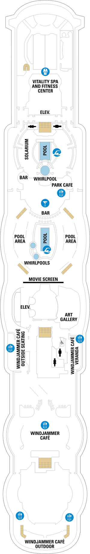 Ultimate World Cruise Deck 11 deck plan
