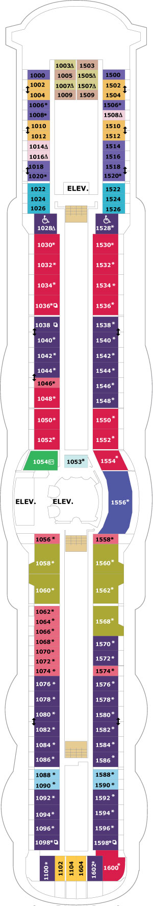 Serenade of the Seas Deck 10 deck plan