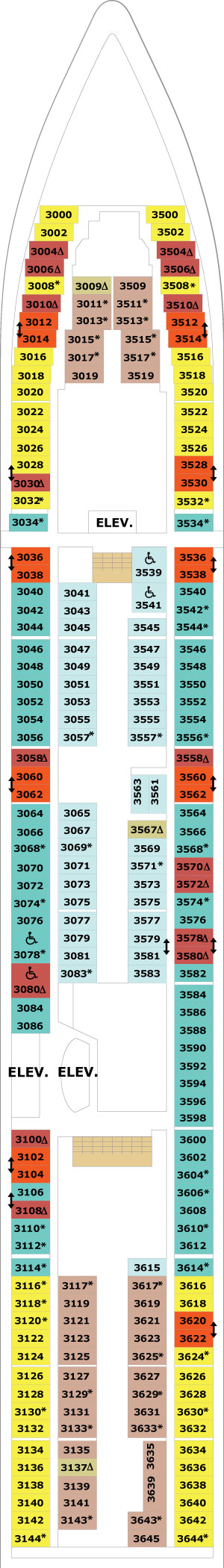 Serenade of the Seas Deck 3 deck plan