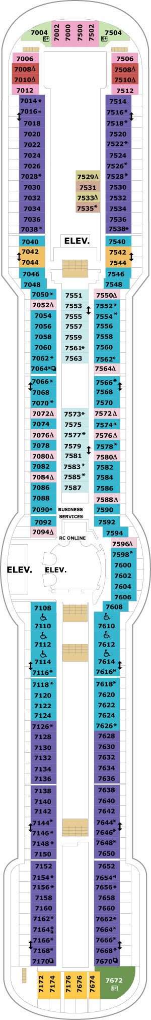 Serenade of the Seas Deck 7 deck plan