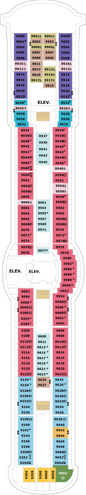 Serenade of the Seas Deck 9 deck plan