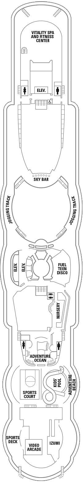 Ultimate World Cruise Deck 12 deck plan