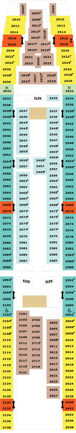 Vision of the Seas Deck 2 deck plan