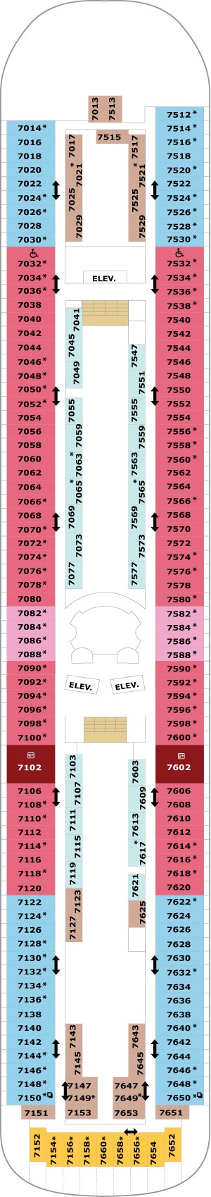 Vision of the Seas Deck 7 deck plan