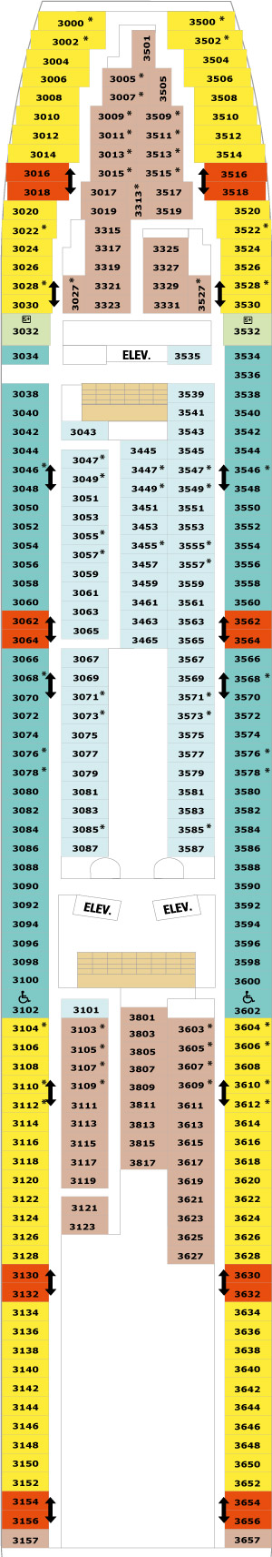 Vision of the Seas Deck 3 deck plan
