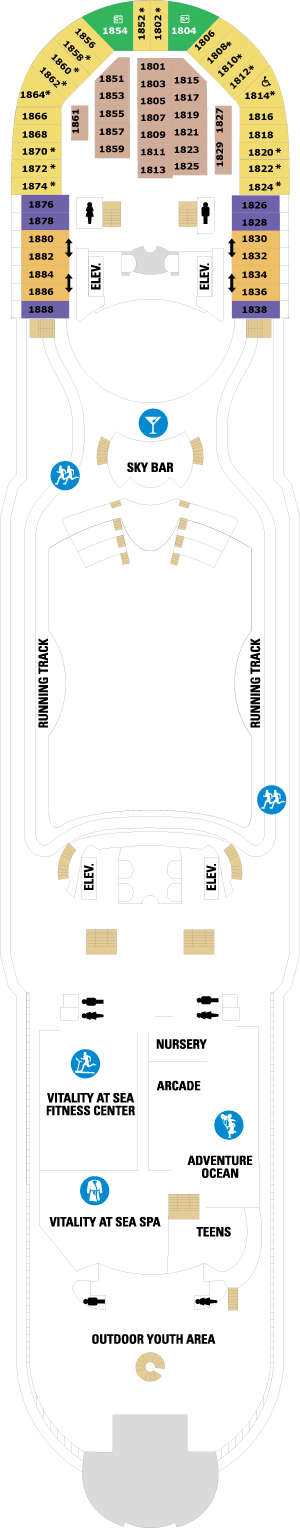Voyager of the Seas Deck 12 deck plan