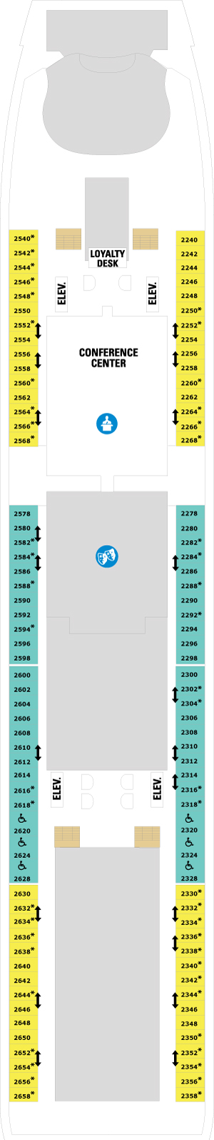 Voyager of the Seas Deck 2 deck plan