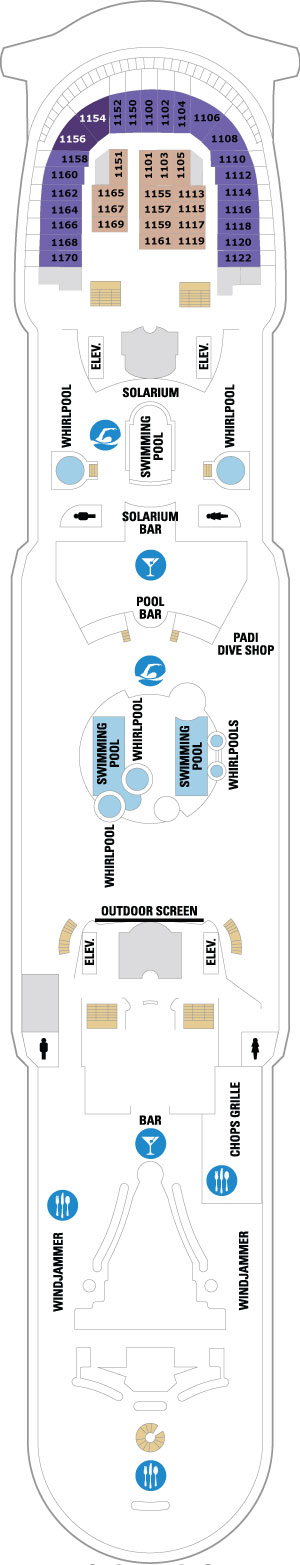 Voyager of the Seas Deck 11 deck plan