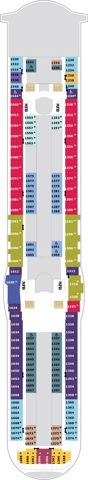Voyager of the Seas Deck 10 deck plan