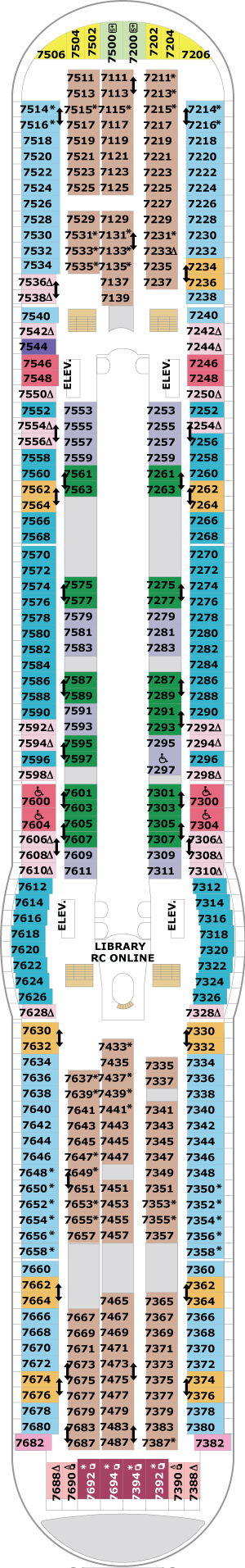 Voyager of the Seas Deck 7 deck plan