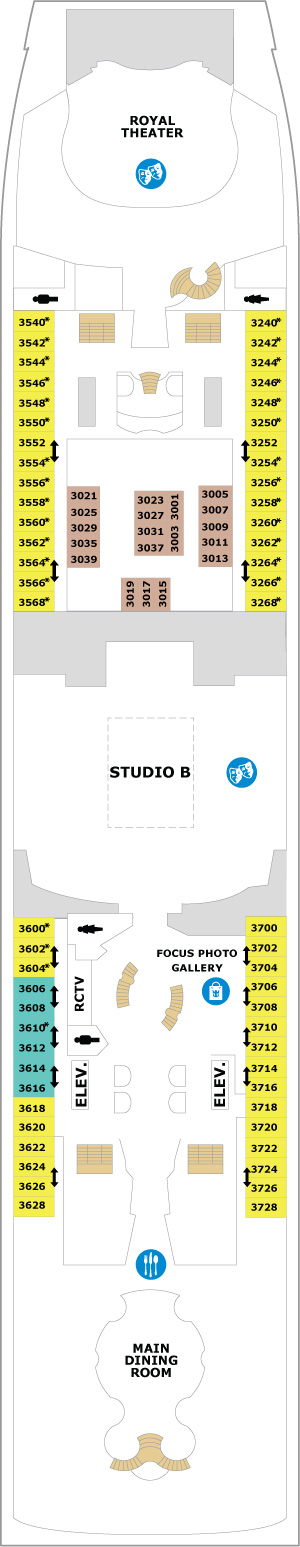 Voyager of the Seas Deck 3 deck plan