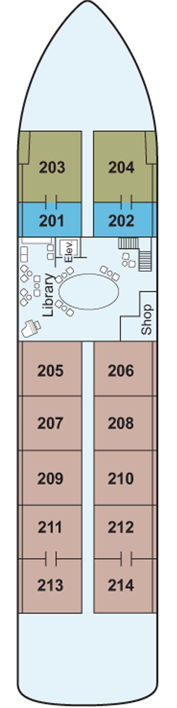MS Antares Middle Deck deck plan