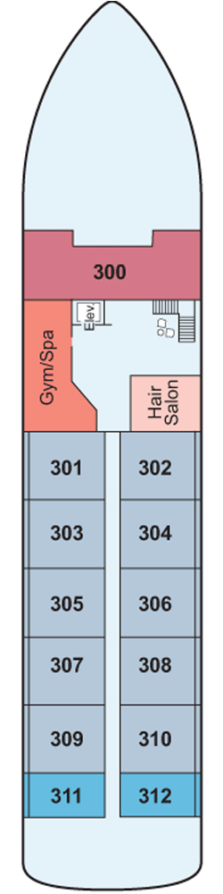 MS Antares Upper Deck deck plan
