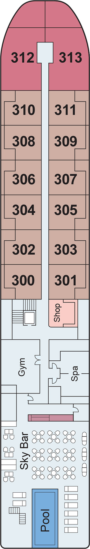 Viking Saigon Upper Deck deck plan
