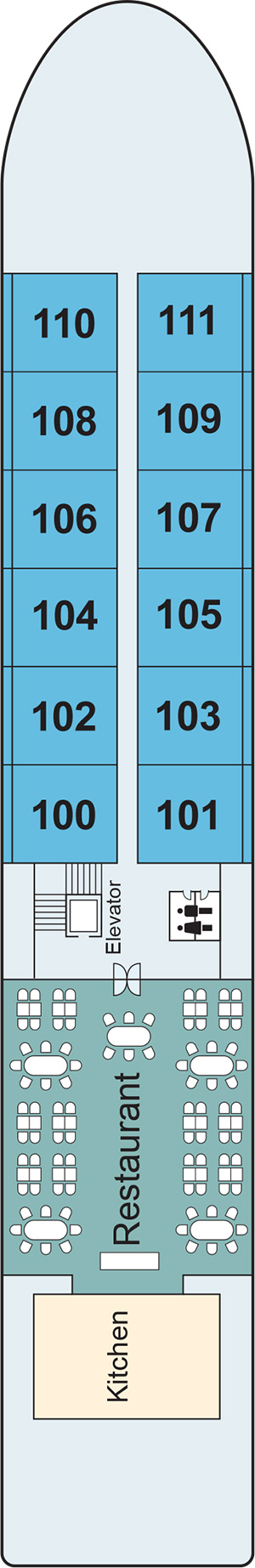 Viking Tonle Main Deck deck plan