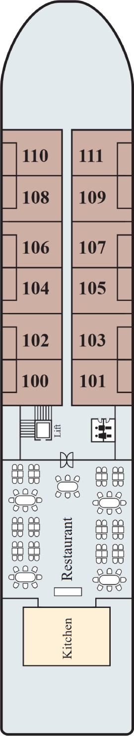 Viking Brahmaputra Main Deck deck plan