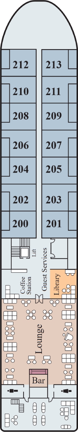 Viking Brahmaputra Middle Deck deck plan