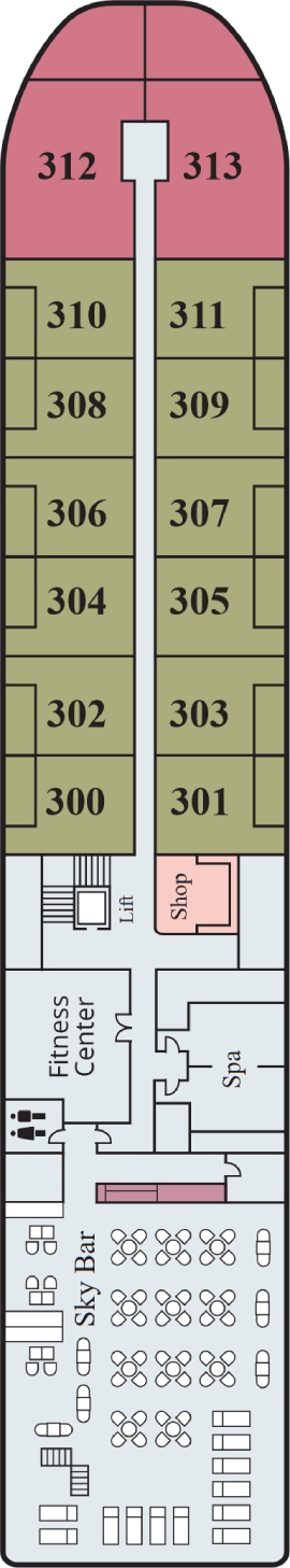 Viking Brahmaputra Upper Deck deck plan