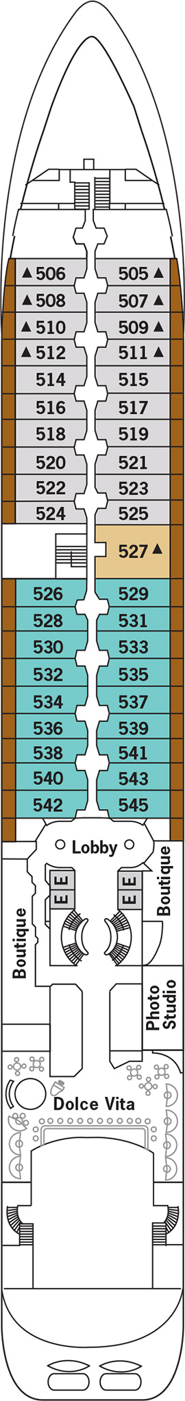 Silver Wind Deck 5 deck plan