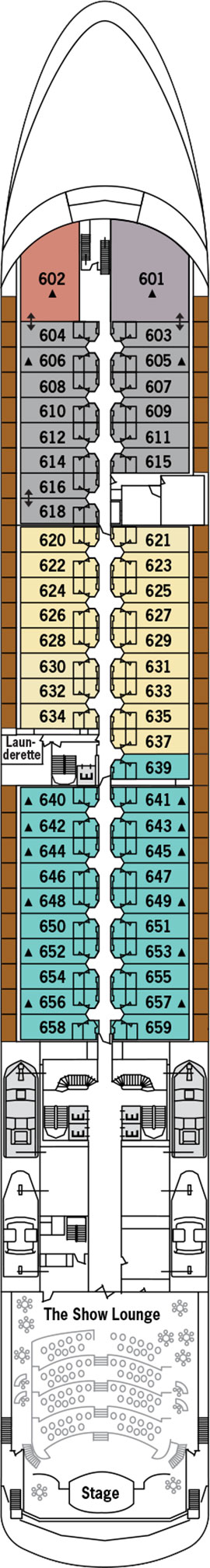 Silver Shadow Deck 6 deck plan