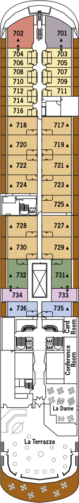 Silver Shadow Deck 7 deck plan