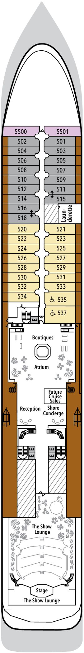 Silver Shadow Deck 5 deck plan