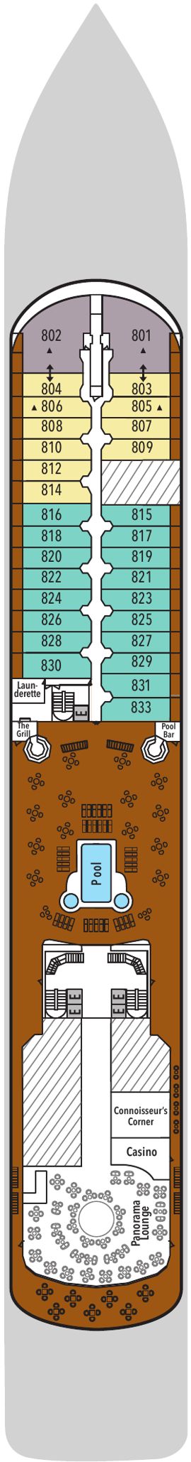 Silver Whisper Deck 8 deck plan