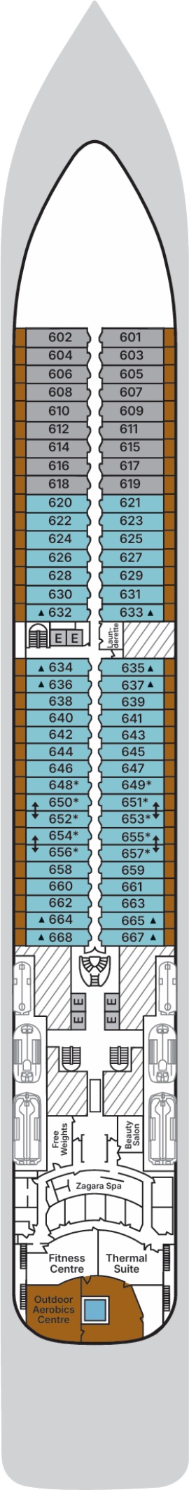 Silver Spirit Deck 6 deck plan
