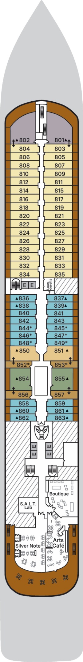 Silver Spirit Deck 8 deck plan
