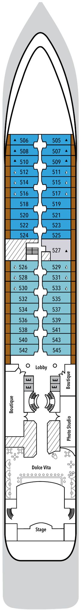 Silver Cloud Expedition Deck 5 deck plan