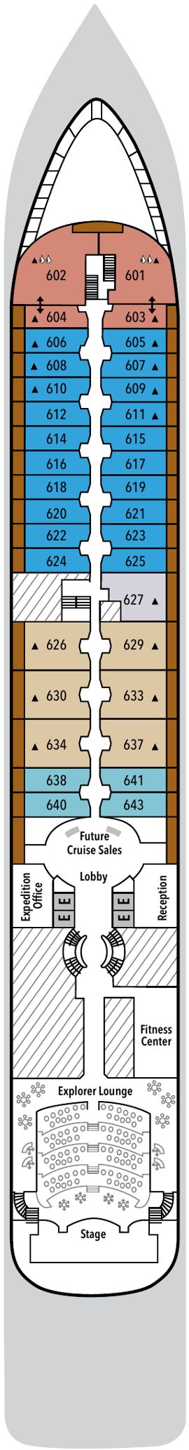 Silver Cloud Expedition Deck 6 deck plan