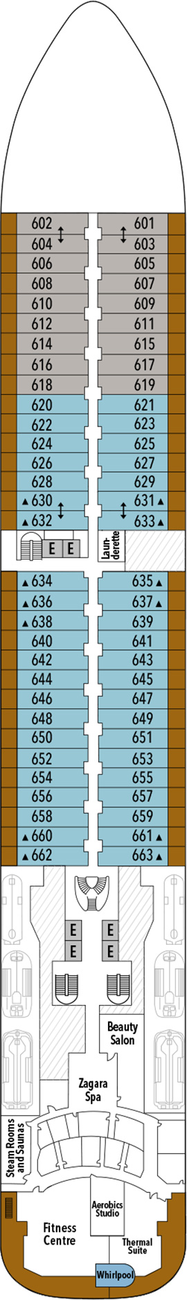 Silver Muse Deck 6 deck plan